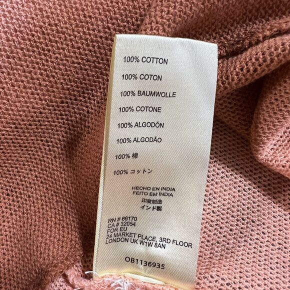 Free People Women's Joni Maxi Cotton Sleeveless Tunic Tank Top Size M In Orange - Picture 8 of 9